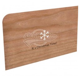Grußkarte aus Holz "It's christmas time" - mit Umschlag